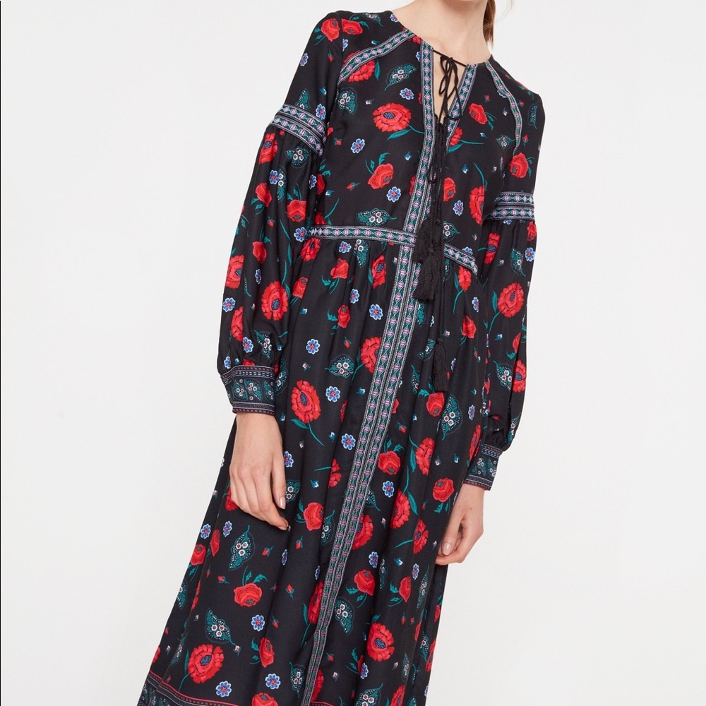Endless Rose Floral Boho Tunic Tassel Dress - Picture 1 of 3